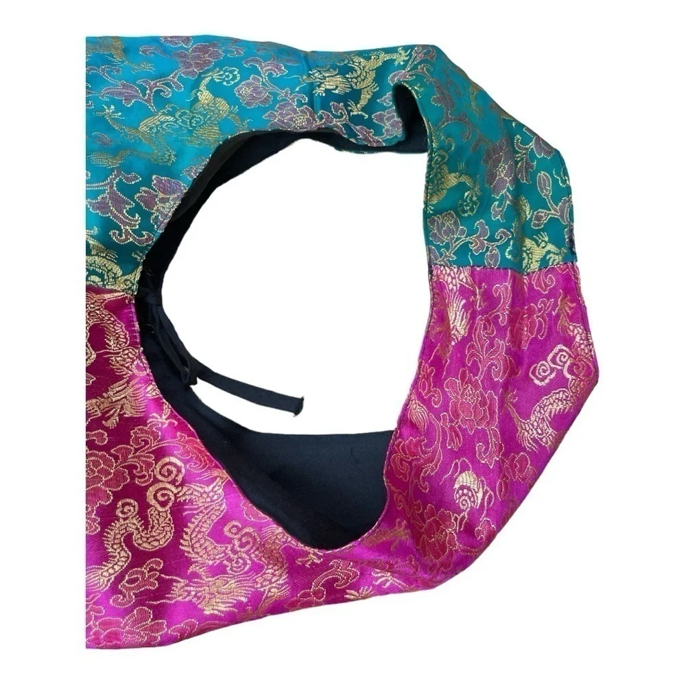 Thai Hobo Bag with Dragon and floral print many Colours made in Thailand!